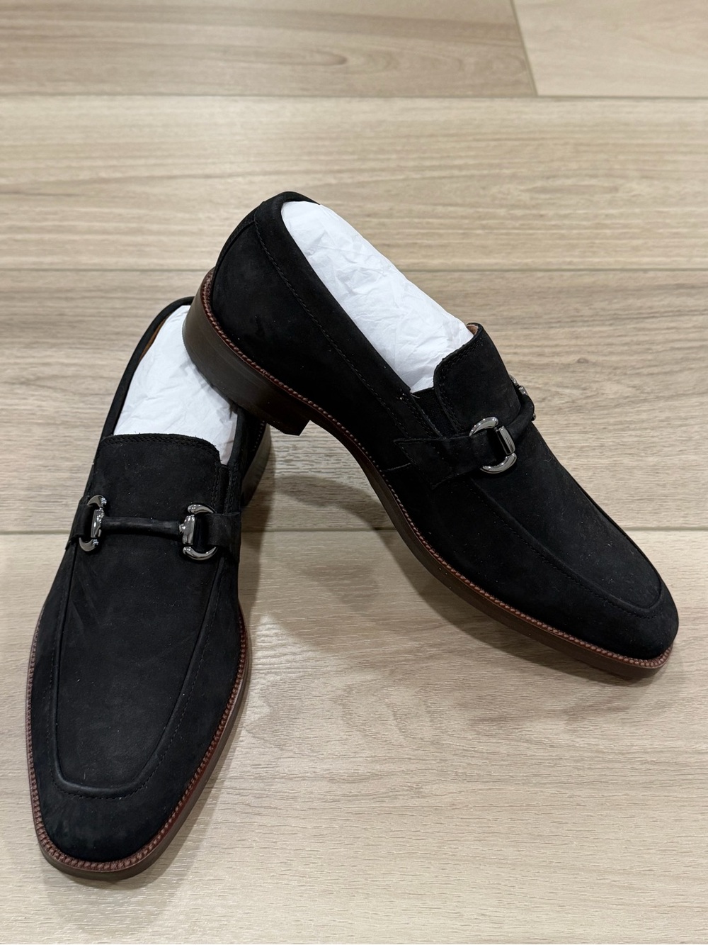 J. Murphy  Johnston and Murphy Mens Shoes 59-12591 Black Dress Shoes Loafers 8 M